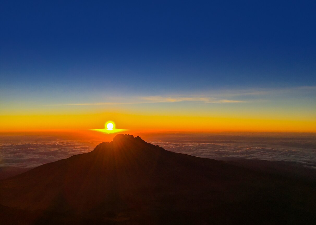 Sunrise from a mountain peak